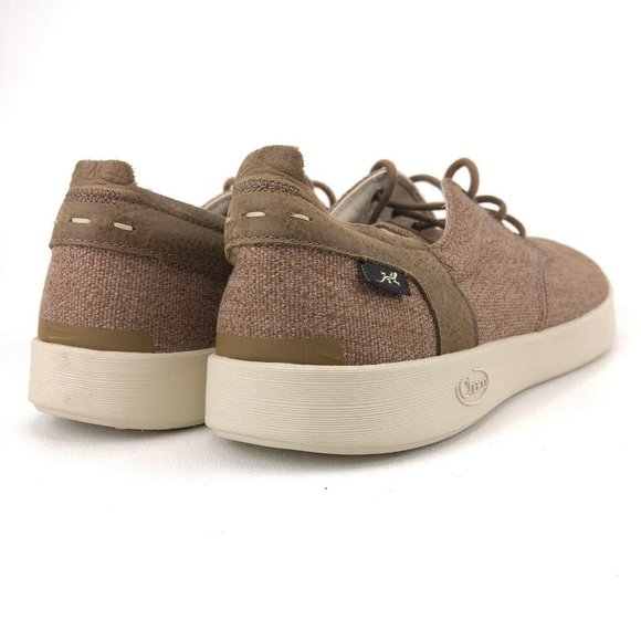 Chaco Davis Lace Casual Brown Canvas Shoes 11 - Picture 5 of 7